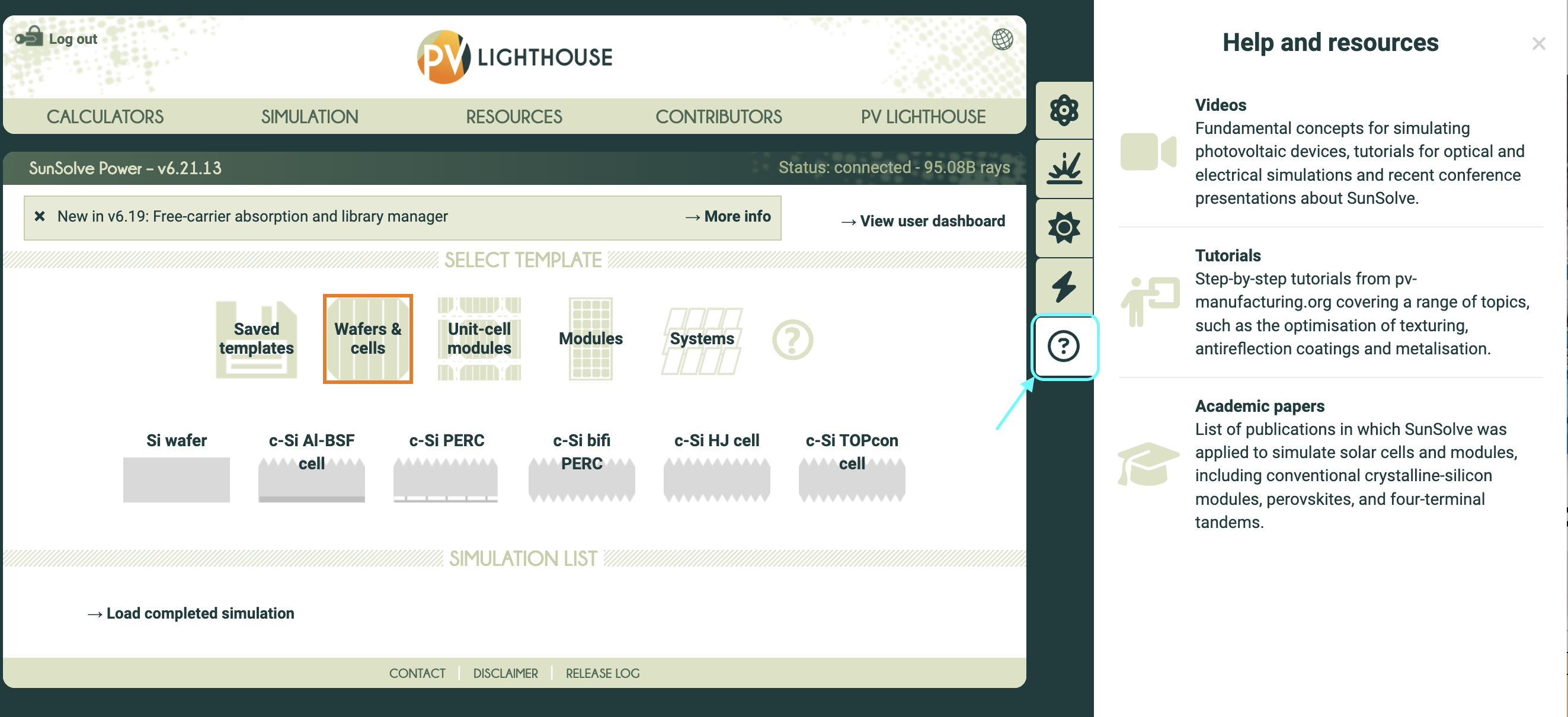 Sunsolve Power Help Sidebar